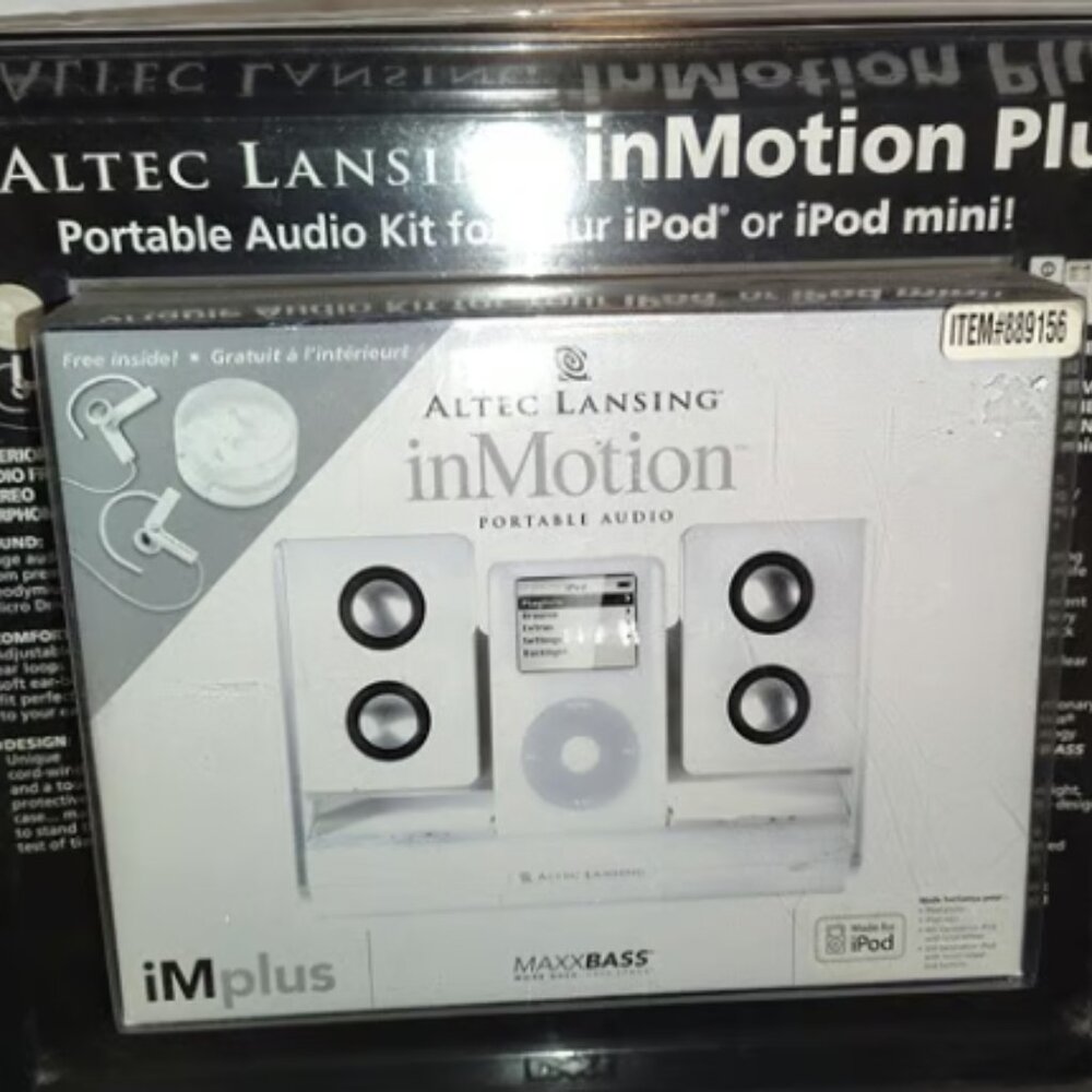 NEW ALTEC Lansing inMotion Plus Portable Audio Kit 889156 New Sealed Box.